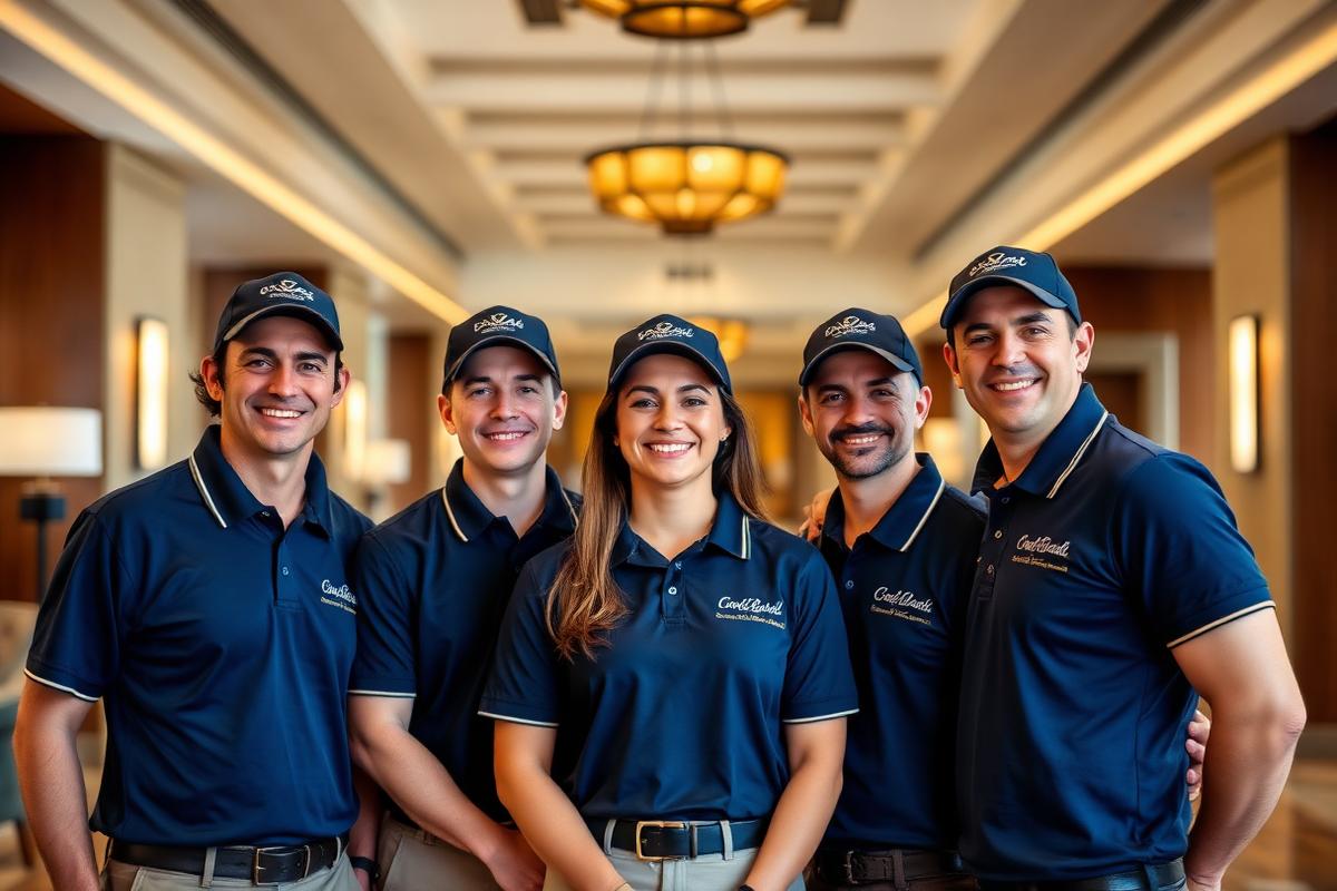 Equipo con uniformes y gorras bordadas por BORDIFER